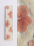 Handmade Resin Bookmark – Pink Hydrangea Pressed Flowers | Crystal Clear